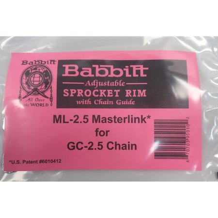Babbitt Masterlink For Gc-2.5 Chain Chain Parts And Accessory ML-2.5